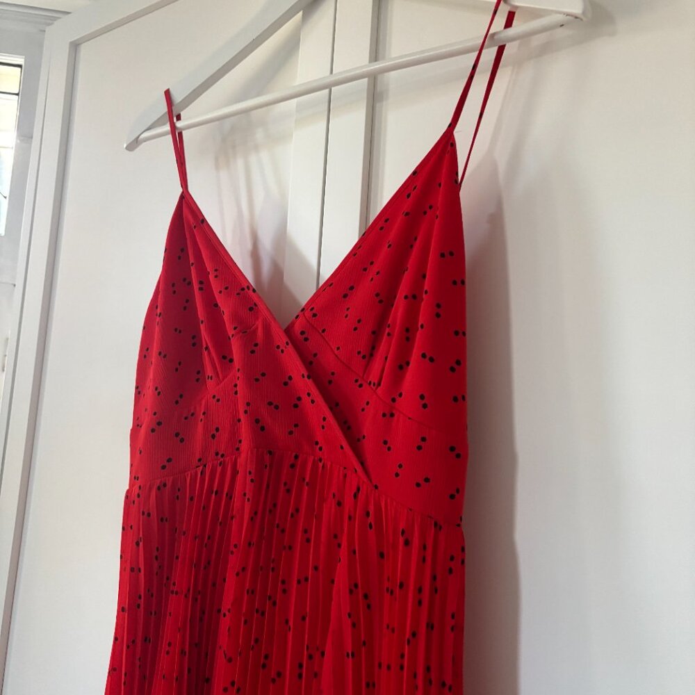 UNIQLO camisole pleated polka dot dress (size S) - Picture 4 of 8